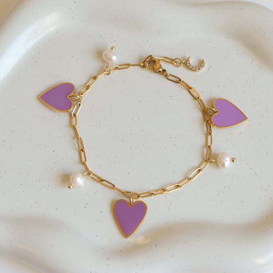 HEART PEARL BRACELET