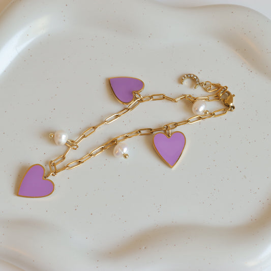 HEART PEARL BRACELET