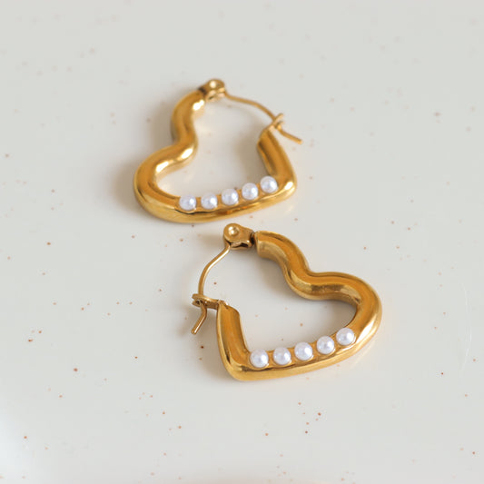 HEART GOLD EARRINGS