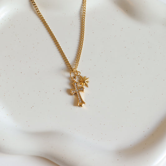 CROSS STAR NECKLACE