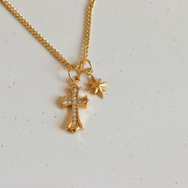 CROSS STAR NECKLACE