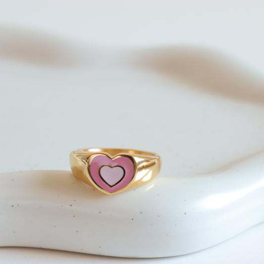PINK HEART RING