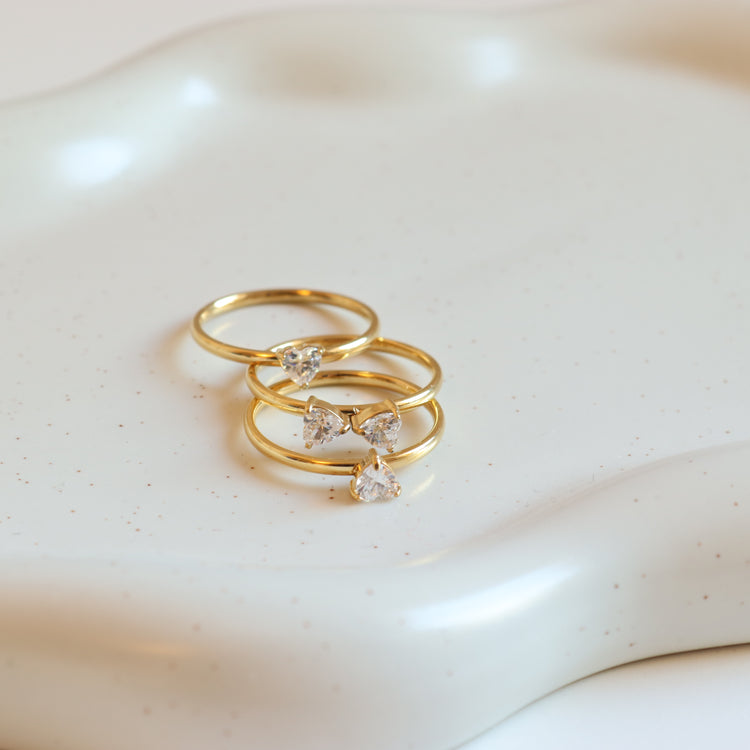 FLOWER RING SET- 3 PCS