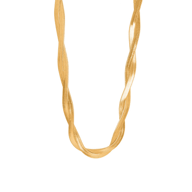 DOUBLE SNAKE CHAIN NECKLACE