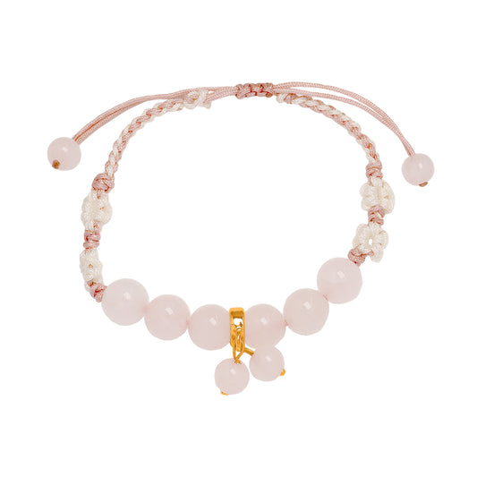 NATURAL PINK STONE BRACELET