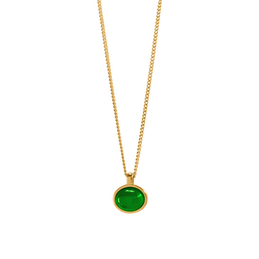 EMERALD OVAL  NECKLACE