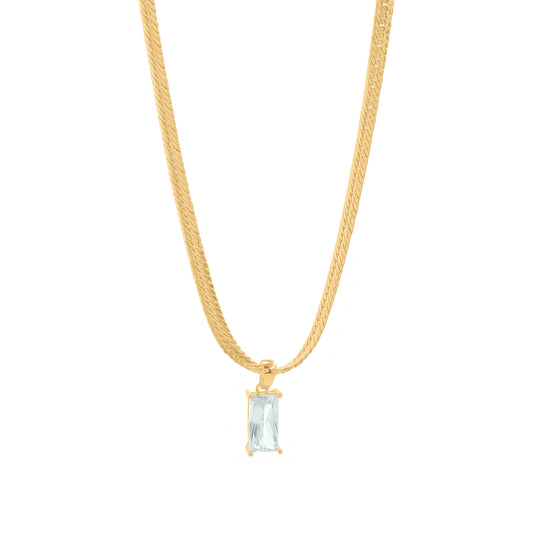 CRESCENT CRYSTAL NECKLACE