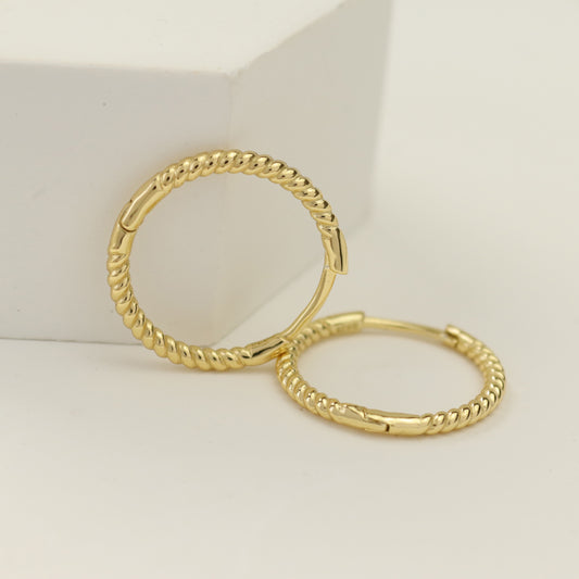 TWIST HOOP EARRINGS 13MM