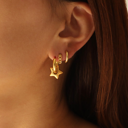 STAR | MOON GOLD EARRINGS