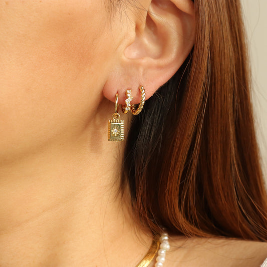 STAR HOOP EARRINGS