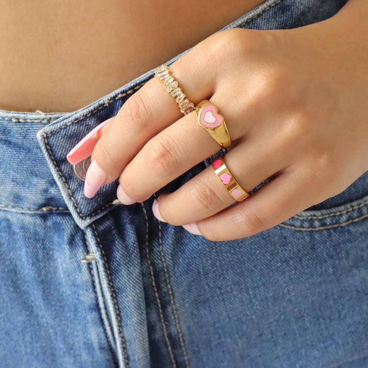 PINK HEART RING